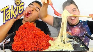 Takis Challenge With Cheese • MUKBANG [upl. by Cirnek]