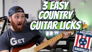 3 Essential Country Guitar Licks [upl. by Mcclary]