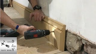 How to attach skirting boards baseboards to solid walls [upl. by Redla740]