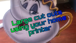 How To Make Large Cut Outs Using Your Printer [upl. by Aneloj486]