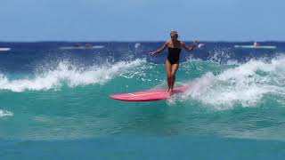 Waikiki SURFING  QUEENS Long boarders Paradise [upl. by Esemaj]