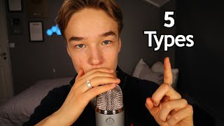 ASMR 5 Types Of Mouth Sounds [upl. by Nashom]