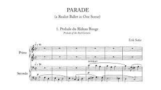 Erik Satie 1916 Parade 4hand piano [upl. by Nesyla]