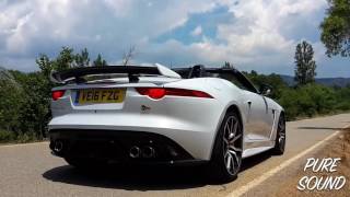 PURESOUND Insane Jaguar FType SVR Exhaust Sound Compilation [upl. by Tebasile]