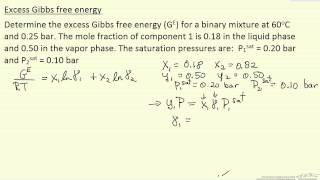 Excess Gibbs Free Energy [upl. by Zurciram]