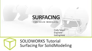 SOLIDWORKS Tutorial  Surfacing for SolidModeling [upl. by Ydorb]