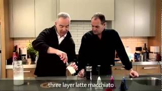 aerolatte  milk frother makes three layer caffè latte macchiato [upl. by Tteirrah]