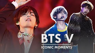 BTS V ICONIC MOMENTS ON STAGE [upl. by Sawyor]