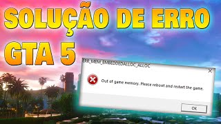 GTA 5 Solução do erro ERRMEMEMBEDDEDALLOCALLOC  SOLUTION ERROR [upl. by Cloris]