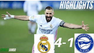 Real Madrid Vs Alaves La Liga Match Highlights 41 [upl. by Belle]