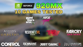 Nvidia GeForce 920MX Gaming Test  2020 [upl. by Asseniv]