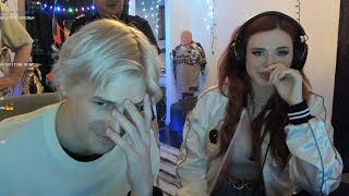 Amouranth Reacts to xQcs UNRELEASED Song [upl. by Karee]