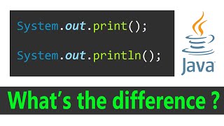 Difference between Systemoutprintln and Systemoutprint [upl. by Paulita]