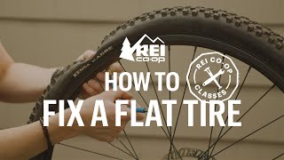 How to Fix a Flat Bike Tire — REI Coop Classes [upl. by Kolivas521]