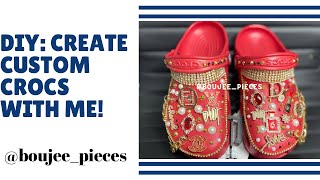 DIY CUSTOM BLING CROCS DESIGNER JIBBITZ [upl. by Suhpoelc]