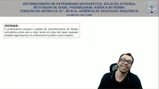 STJ INFO 834 paternidade socioafetiva e adoção [upl. by Ahtoelc]