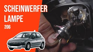 Wie PEUGEOT 206 Scheinwerfer Lampe wechseln 💡 [upl. by Petromilli]