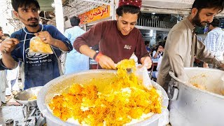 Street Food in Karachi  GOLDEN Chicken Biryani  HALEEM  Pakistani Street Food Tour of Karachi [upl. by Jaan]