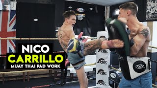 Nico Carrillo Muay Thai Pad Work  Siam Boxing  RAW ROUNDS [upl. by Woodhead659]