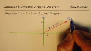 Represent Complex Number and Conjugate on Argand Diagram [upl. by Iadam]