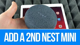 How to Add a Google Nest Mini into Google Home App  Add another Nest Mini  Add a second nest mini [upl. by Maiah192]