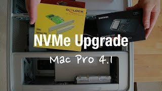 Mac Pro 41 and 51 Bootable NVMe SSD Upgrade Mojave Fresh Install [upl. by Lemmy]