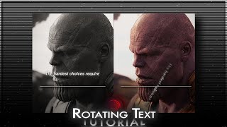 Rotating text animation  Alight motion tutorial [upl. by Michelle]