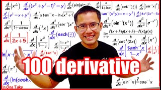 100 calculus derivatives in one take [upl. by Stenger611]