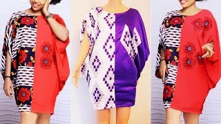 How to make a Kaftan dress short gown  kaftan top with African fabric  cutting and sewing [upl. by Festatus653]