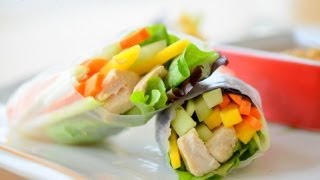 Fresh Spring Rolls Recipe How to Make Rice Paper Spring Rolls [upl. by Reniar]