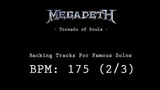 Megadeth  Tornado of Souls Solo Backing Track  175 BPM 23 [upl. by Nereids]