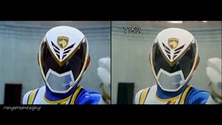 PR SPD Dekaranger Omega Ranger First Appearance Split Screen PR and Sentai version [upl. by Gladstone]