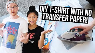 DIY Custom Print TShirts  NO Transfer Paper  COUPLE TRIES [upl. by Gabby]