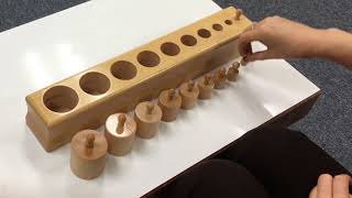 Montessori Knobbed Cylinder and Extensions and Variations [upl. by Tiffa990]