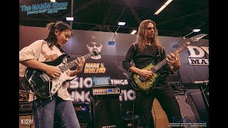 LisaX amp Kiko Loureiro DV Mark NAMM Booth  Anaheim CA 12719 [upl. by Korman]