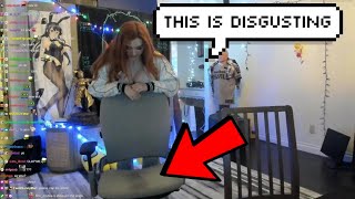 Amouranth smells xQcs chair [upl. by Niltiak466]