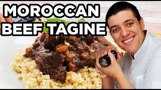 Moroccan Beef Tagine Recipe with Couscous [upl. by Giraldo]