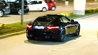 Jaguar FType R driving in Budva  Screaming V8 Sound [upl. by Eirek]