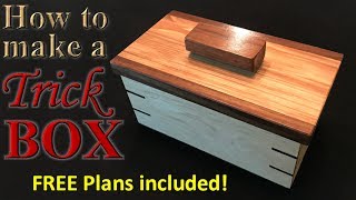 Woodworking How to make an awesome trick box  FREE plans [upl. by Leinoto450]