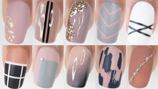 100 EASY nail ideas  HUGE nail art compilation [upl. by Rondon]