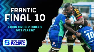 FRANTIC FINISH  Fijian Drua v Chiefs  Final 10 IN FULL [upl. by Kcirderf]