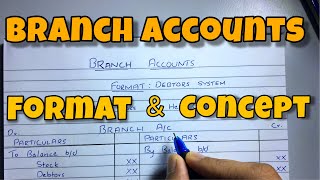 Branch Account  Format amp Concept  Financial Accounting  By Saheb Academy [upl. by Aneerol310]