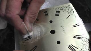 RESILVERING A BRASS CLOCK DIAL [upl. by Inalial]