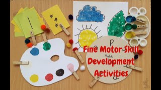 6 Fine Motor Skill Development Activities Using Pegs   DIY Learning at Home  Toddler Activities [upl. by Onil]