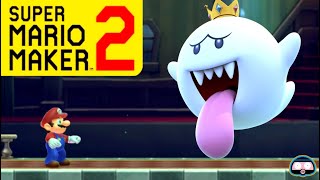 Mario Maker 2  How to make a KING BOO boss battle Mario Maker Boss ideasLuigis Mansion bosses [upl. by Eldora]