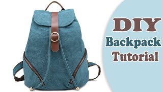 DIY ADORABLE BACKPACK TUTORIAL FROM SCRATCH  New Design Easy Way [upl. by Mercola662]