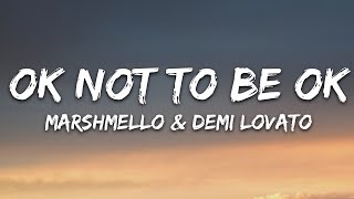 Marshmello amp Demi Lovato  OK Not To Be OK Lyrics [upl. by Saum895]