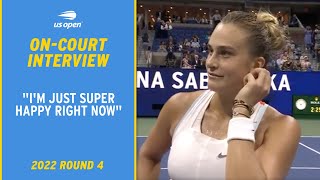 Aryna Sabalenka OnCourt Interview  2022 US Open Round 4 [upl. by Allan]