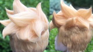 COSPLAY WIG TUTORIAL teasing and styling [upl. by Lenor]