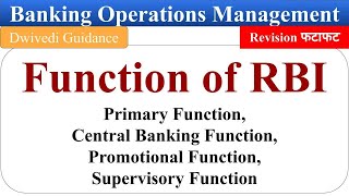 RBI Function of RBI RBI Functions Banking Operations Banking Operations management [upl. by Nwahsit]